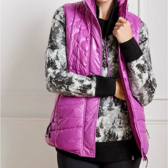 NWOT - T by Talbots - HIGH SHINE HIGH-LOW HEM QUILTED PUFFER VEST - Size Large - Picture 10 of 10